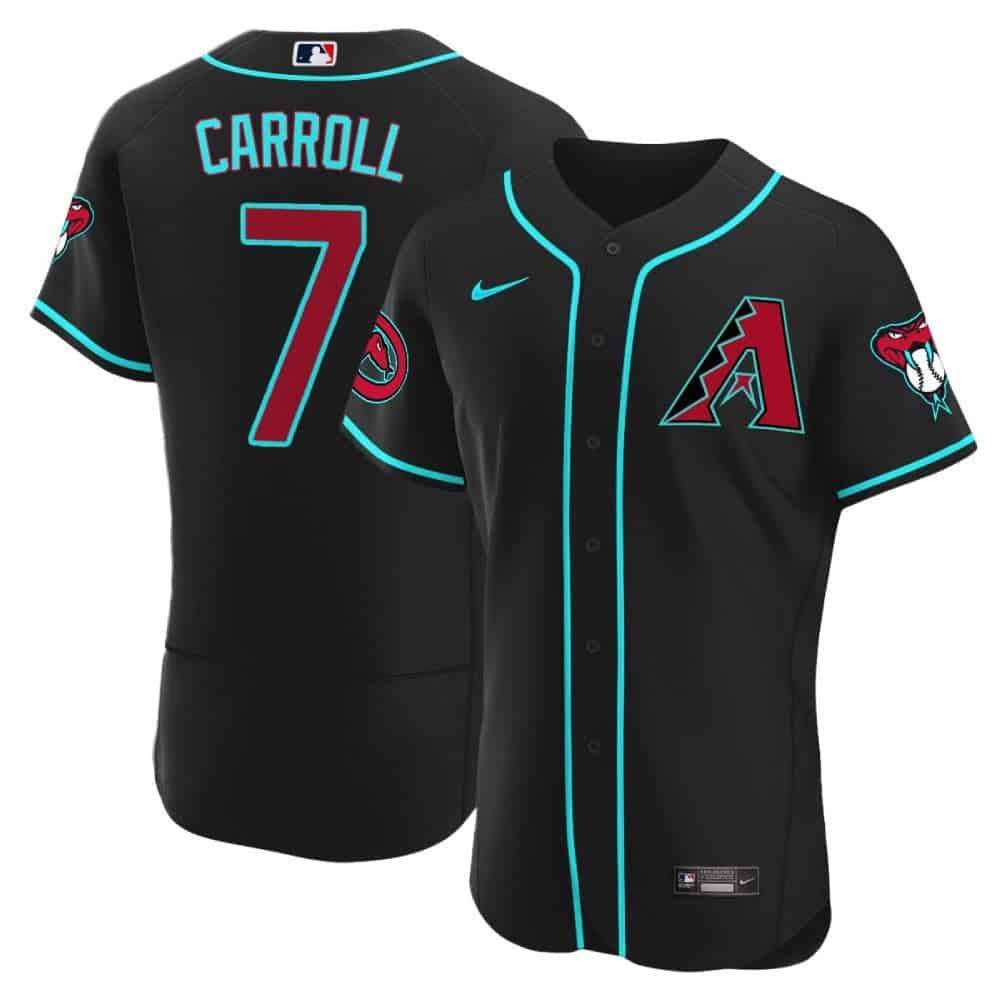 Men Arizona Diamondback #7 Carroll Black 2024 Nike Flex Base MLB Jersey->arizona diamondback->MLB Jersey